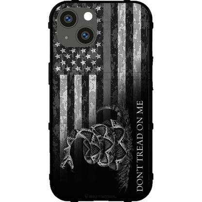 Don't Tread on Me Flag Black Thin Line Camo Flag Rev Custom Printed Case Design for Apple, Samsung, Google & Motorola Phone Models