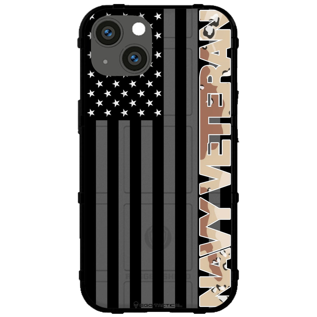 Veterans Day 2021 Army, Navy, Air Force, Marines, Coast Guard Veteran Black US American Flag & Camo Pattern Custom Printed Case Design for Apple, Samsung, Google & Motorola Phone Models