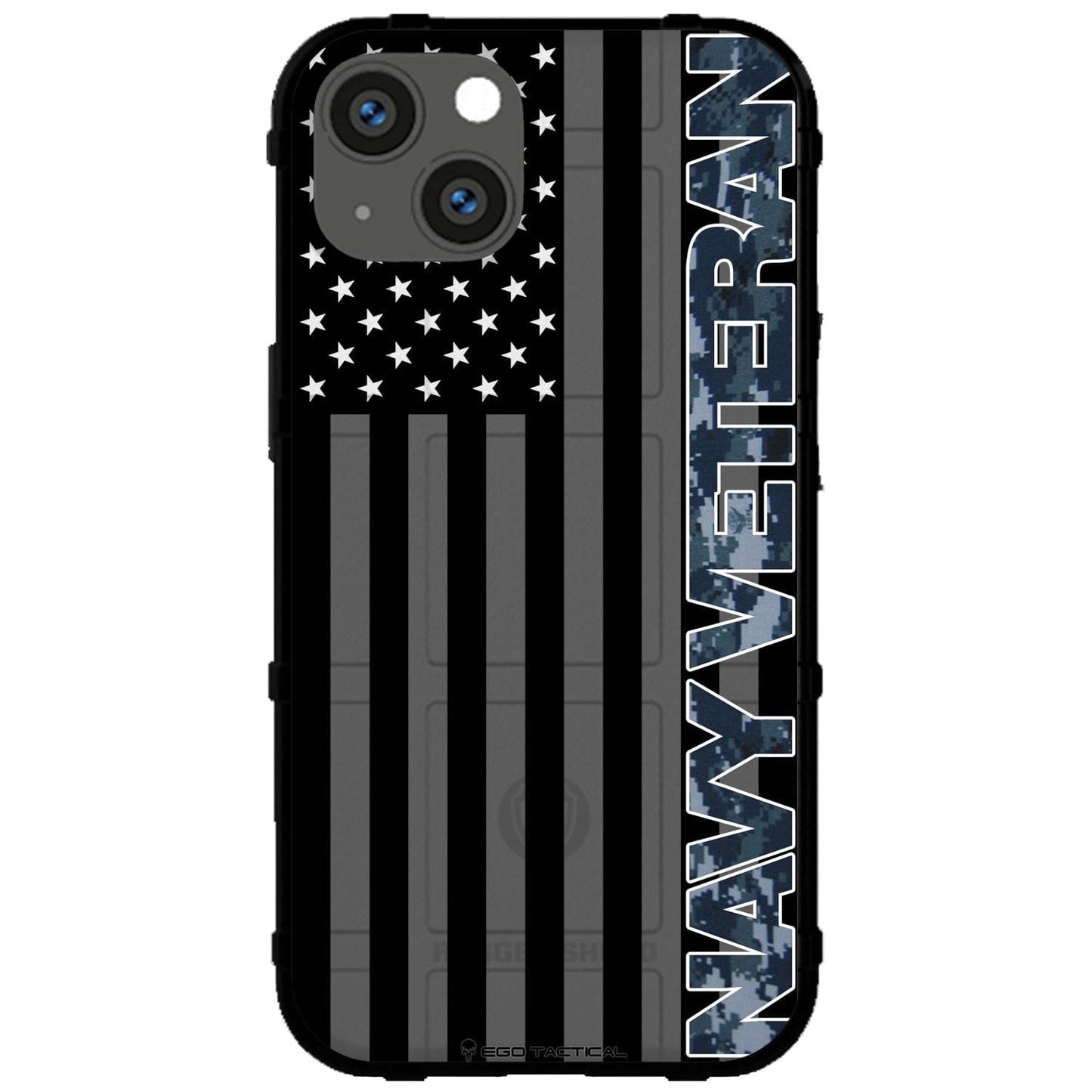 Veterans Day 2021 Army, Navy, Air Force, Marines, Coast Guard Veteran Black US American Flag & Camo Pattern Custom Printed Case Design for Apple, Samsung, Google & Motorola Phone Models