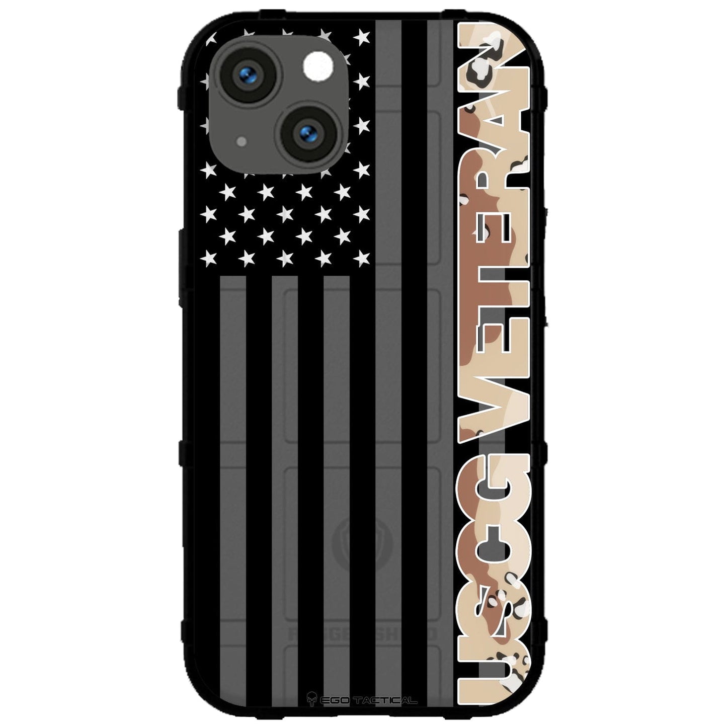 Veterans Day 2021 Army, Navy, Air Force, Marines, Coast Guard Veteran Black US American Flag & Camo Pattern Custom Printed Case Design for Apple, Samsung, Google & Motorola Phone Models