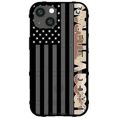 Veterans Day 2021 Army, Navy, Air Force, Marines, Coast Guard Veteran Black US American Flag & Camo Pattern Custom Printed Case Design for Apple, Samsung, Google & Motorola Phone Models