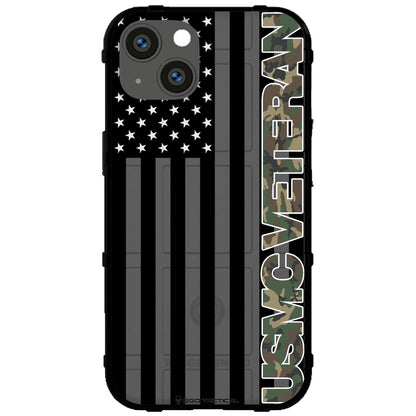 Veterans Day 2021 Army, Navy, Air Force, Marines, Coast Guard Veteran Black US American Flag & Camo Pattern Custom Printed Case Design for Apple, Samsung, Google & Motorola Phone Models