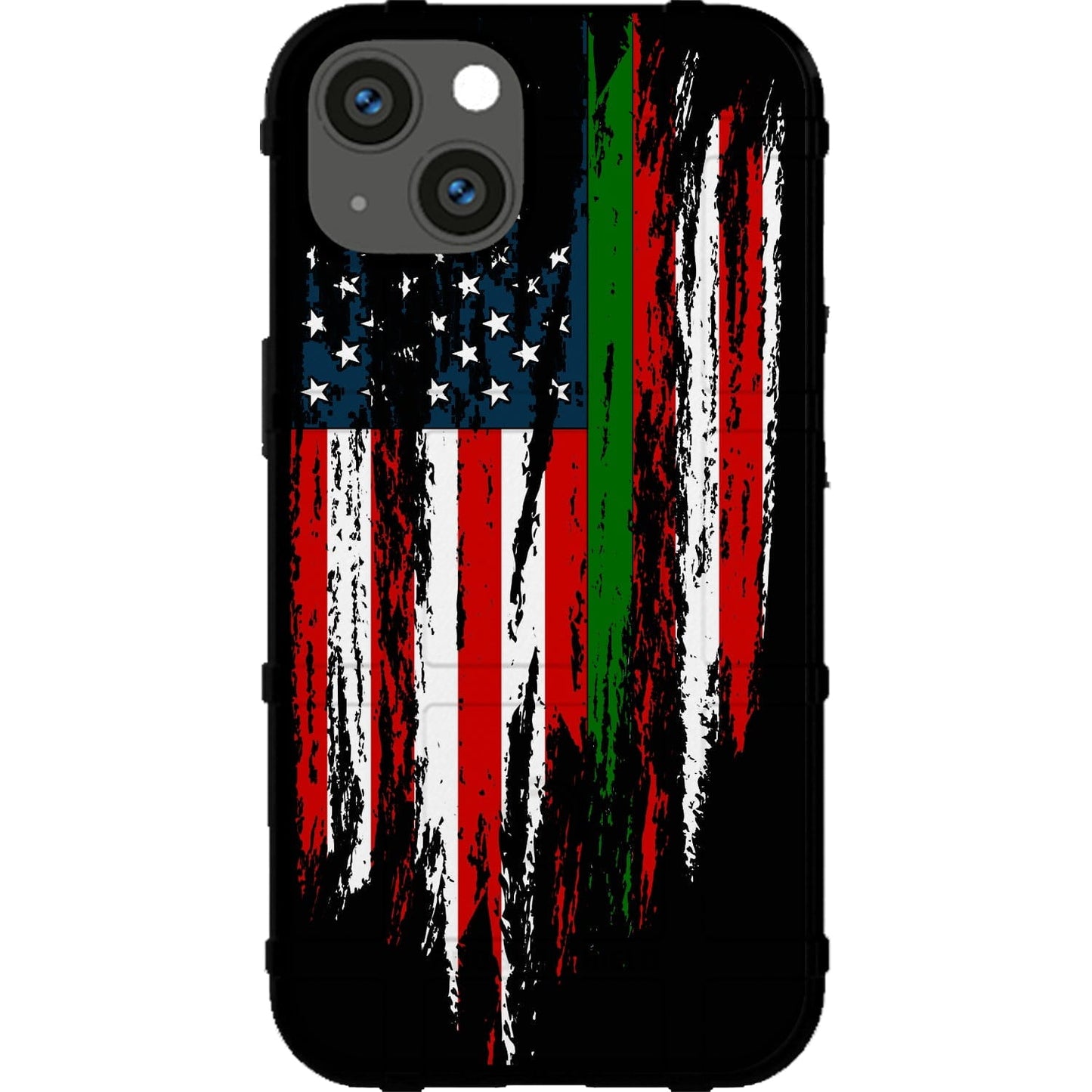 Assorted Thin Line Tattered & Torn Reversed US Flag Custom Printed Case Design for Apple, Samsung, Google & Motorola Phone Models