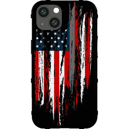 Assorted Thin Line Tattered & Torn Reversed US Flag Custom Printed Case Design for Apple, Samsung, Google & Motorola Phone Models