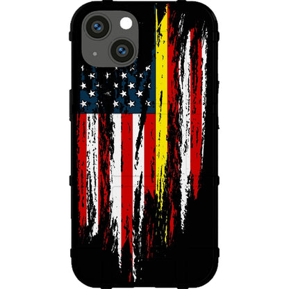 Assorted Thin Line Tattered & Torn Reversed US Flag Custom Printed Case Design for Apple, Samsung, Google & Motorola Phone Models