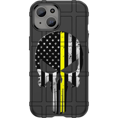 Subdued American Flag Punisher, Thin Blue Line Custom Printed Case Design for Apple, Samsung, Google & Motorola Phone Models