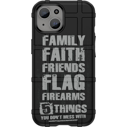 Warrior 12 5 Things - Family Faith Friends Flag Firearms Custom Printed Android & Apple Phone Cases