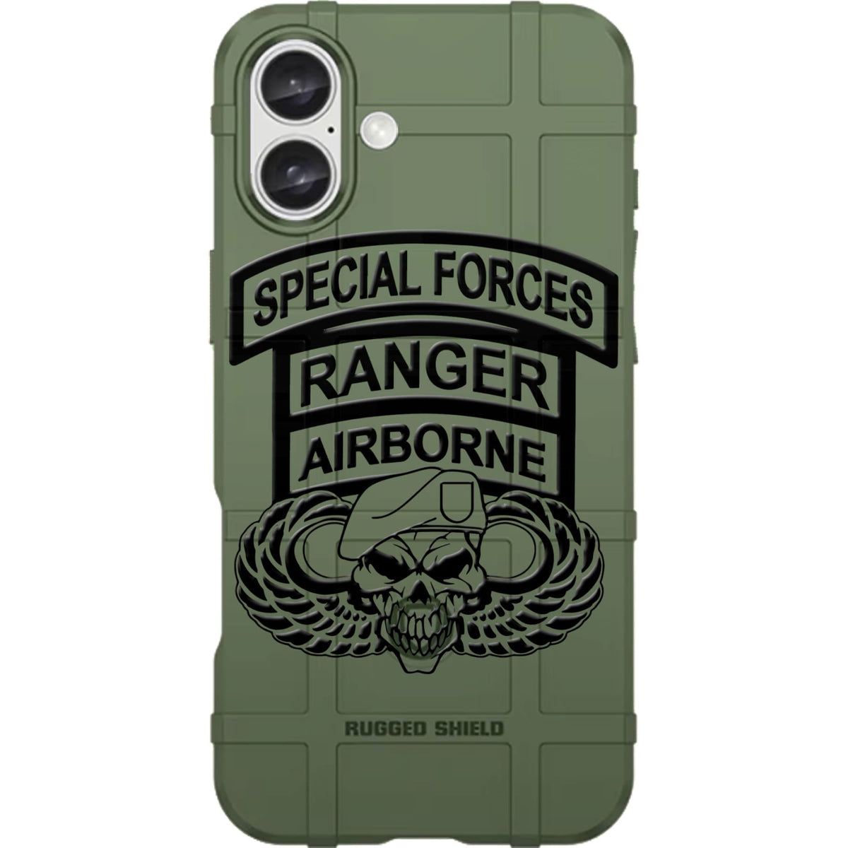 Special Forces, Airborne Grey Subdued Tab Patch Custom Printed Case Design for Apple, Samsung, Google & Motorola Phone Models