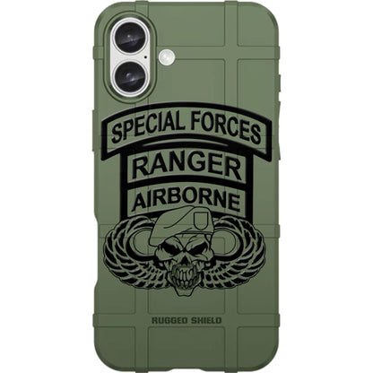 Special Forces, Airborne Grey Subdued Tab Patch Custom Printed Case Design for Apple, Samsung, Google & Motorola Phone Models