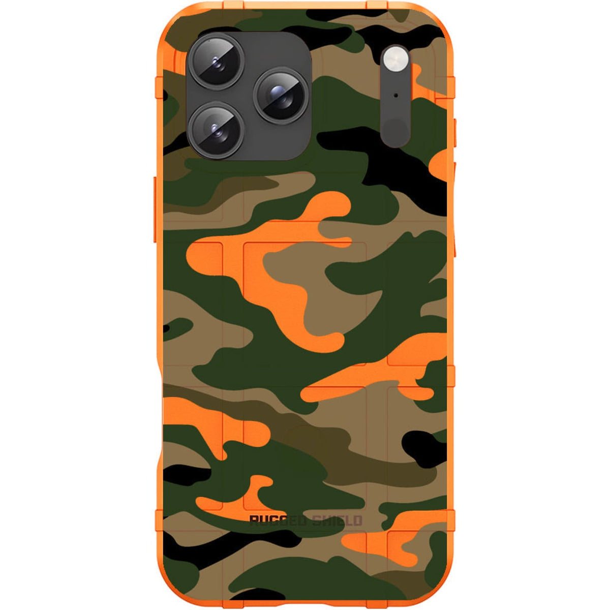 Orange Rugged Shield TPU Case with MagSafe Ring - Green Woodlands Design for iPhone 17 Pro & 17 Pro Max phone models