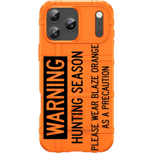 Orange Rugged Shield TPU Case with MagSafe Ring - Warning Sign Landscape Design for iPhone 17 Pro & 17 Pro Max phone models