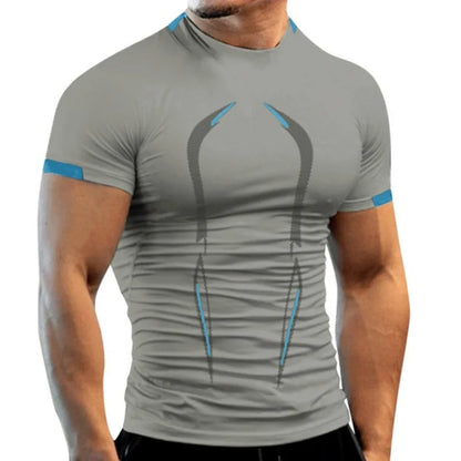 Gym T Shirt Men Quick Dry Running Shirt Compression
