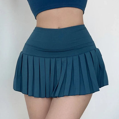 Quick Dry Sports Skirt Fitness Shorts High Waist Running Skort