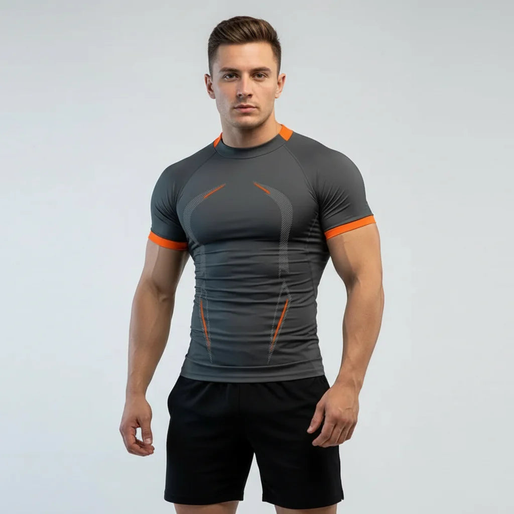 Gym T Shirt Men Quick Dry Running Shirt Compression