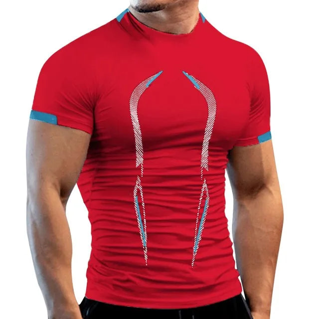 Gym T Shirt Men Quick Dry Running Shirt Compression