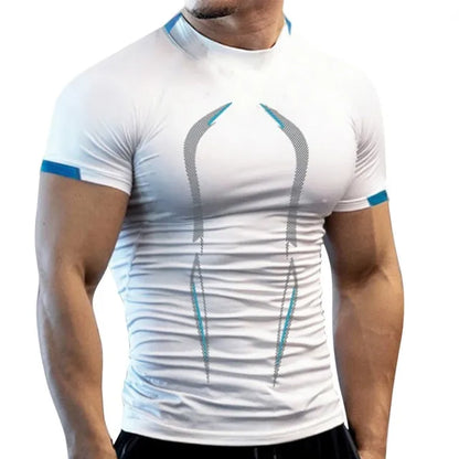 Gym T Shirt Men Quick Dry Running Shirt Compression