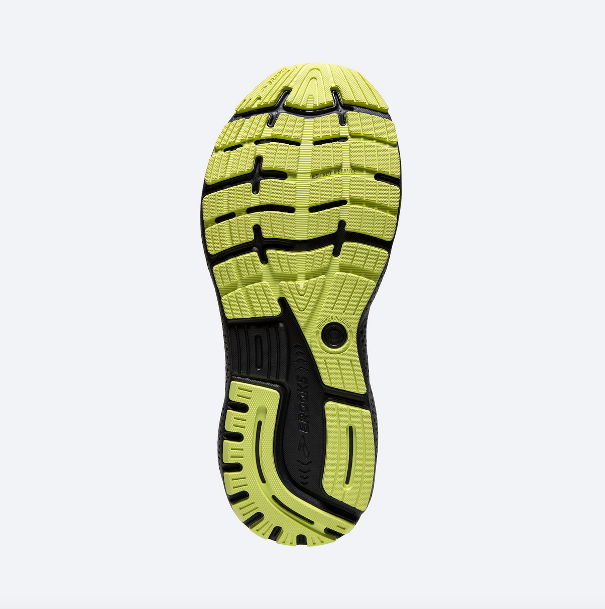 Brooks Mens Ghost 16 Wide - Primer/Grey/Lime (1104182E040)