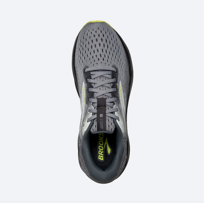 Brooks Mens Ghost 16 Wide - Primer/Grey/Lime (1104182E040)