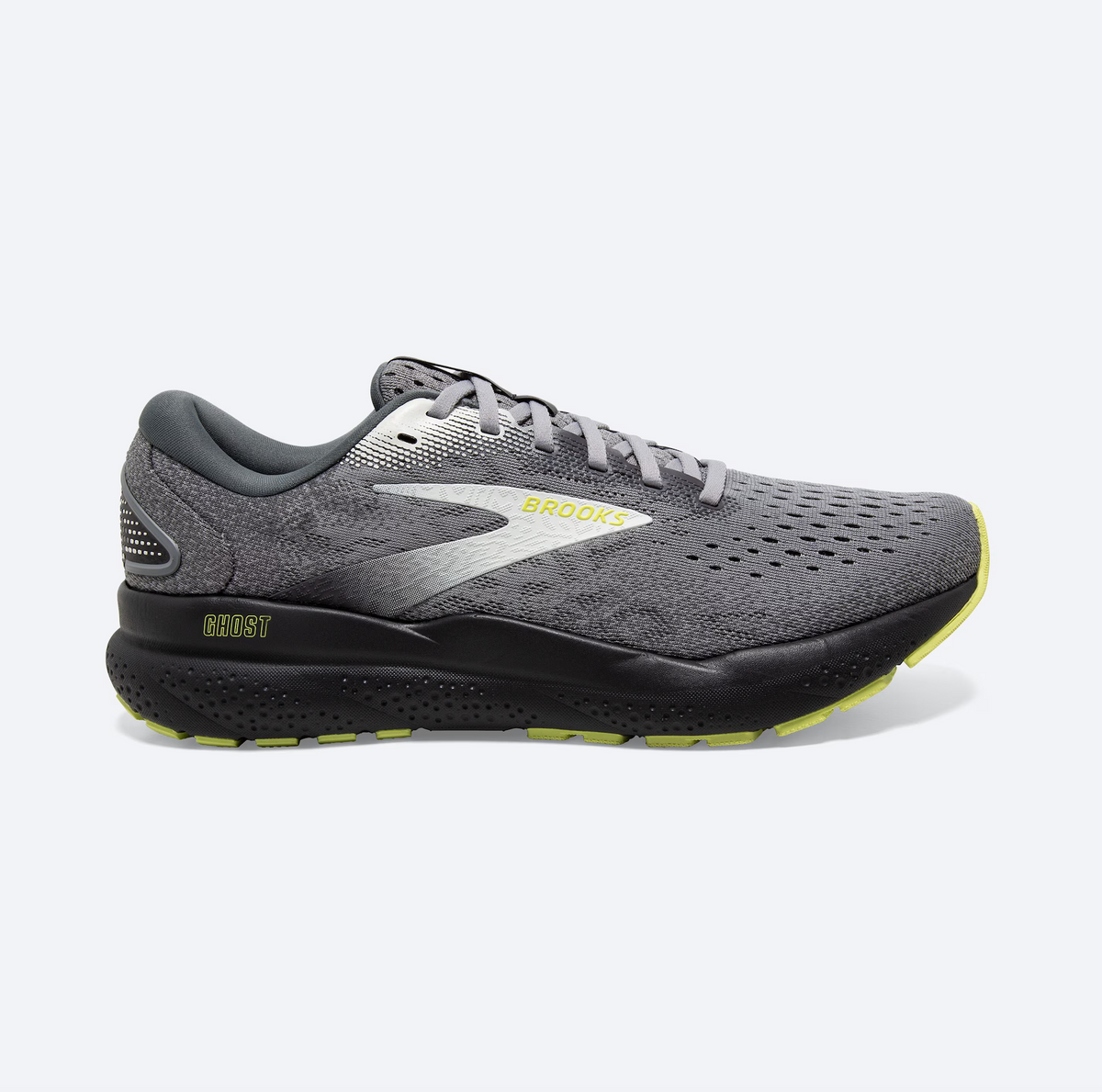 Brooks Mens Ghost 16- Primer/Grey/Lime (1104181D040)