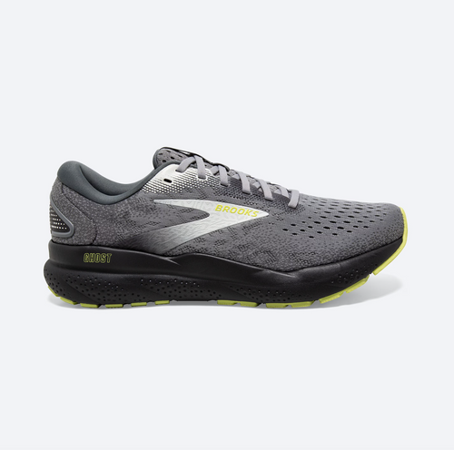 Brooks Mens Ghost 16- Primer/Grey/Lime (1104181D040)