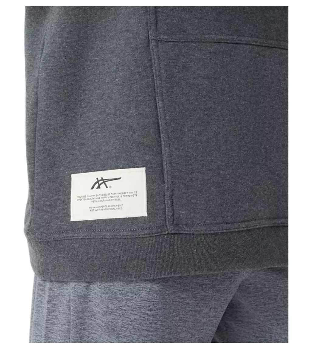 2026 ASICS Los Angeles Marathon - ASICS Unisex Sunday Sana Fleece Hoodie - Dark Heather Grey (2033B739) (LA26-03)