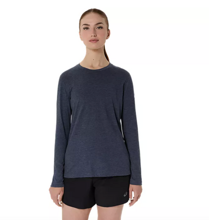 ASICS Women's PR Long Sleeve Triblend Tee Peacoat Heather (2012D305)