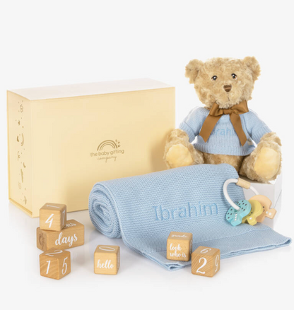 Milestone Snuggles Personalised Baby Gift Set