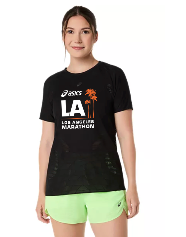 2027 ASICS Los Angeles Marathon-ASICS Women's Metarun Short Sleeve Top Black (2012D418)(LA27-02)