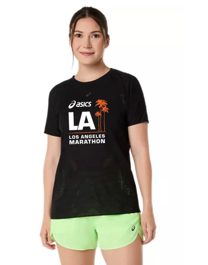 2027 ASICS Los Angeles Marathon-ASICS Women's Metarun Short Sleeve Top Black (2012D418)(LA27-02)