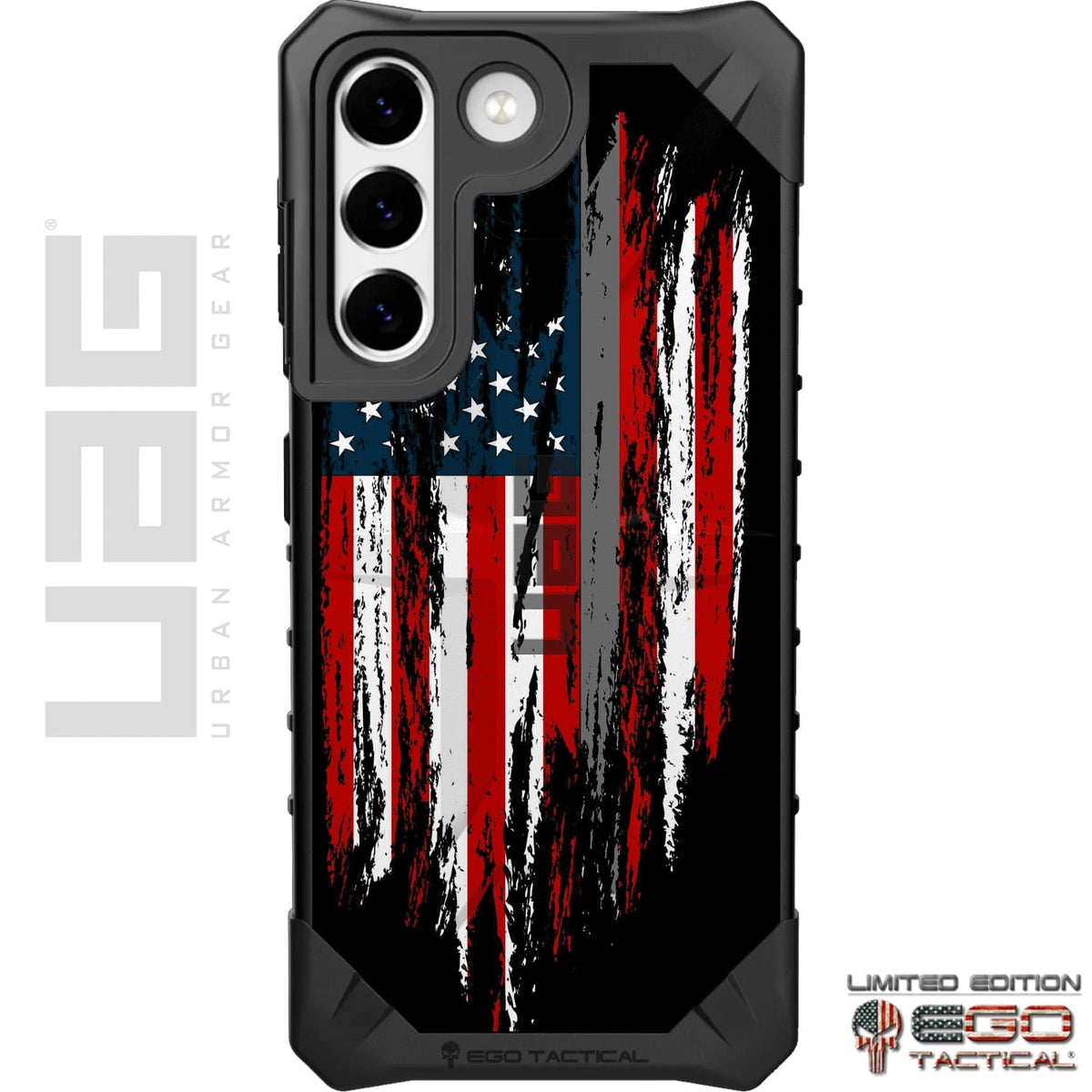 Assorted Thin Line Tattered & Torn Reversed US Flag Custom Printed Case Design for Apple, Samsung, Google & Motorola Phone Models
