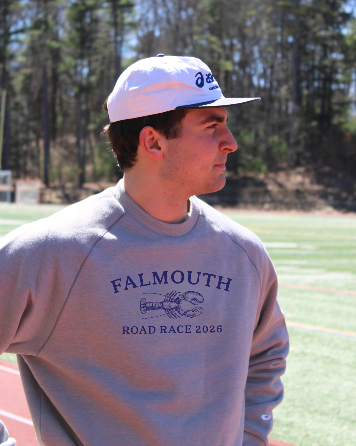 ASICS Falmouth Road Race 2026 - ASICS Unisex Fleece Crewneck Sweatshirt Grey Heather (2031F469) (FRR26-12)