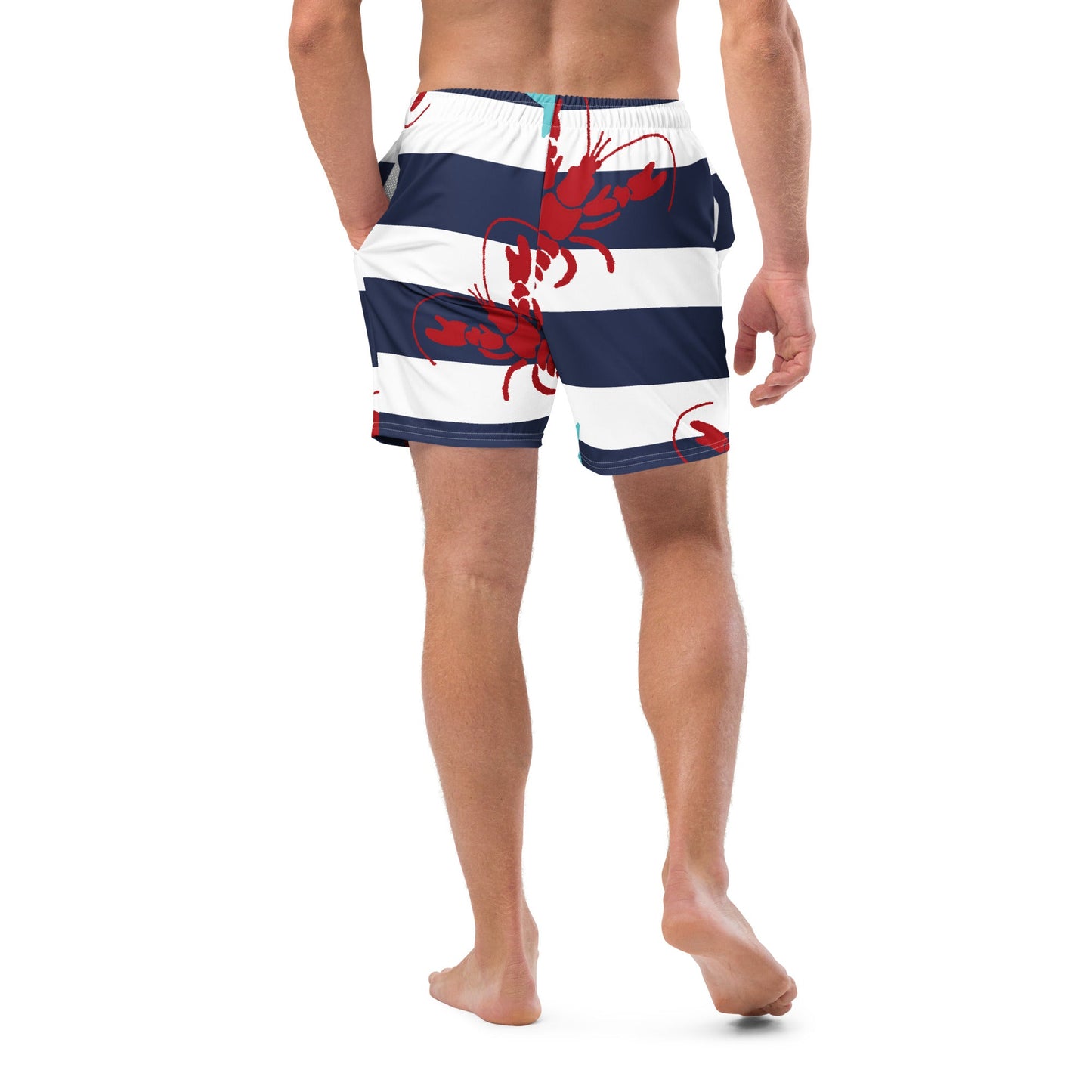 GymBumUK Navy Stripe Men's Swim Shorts