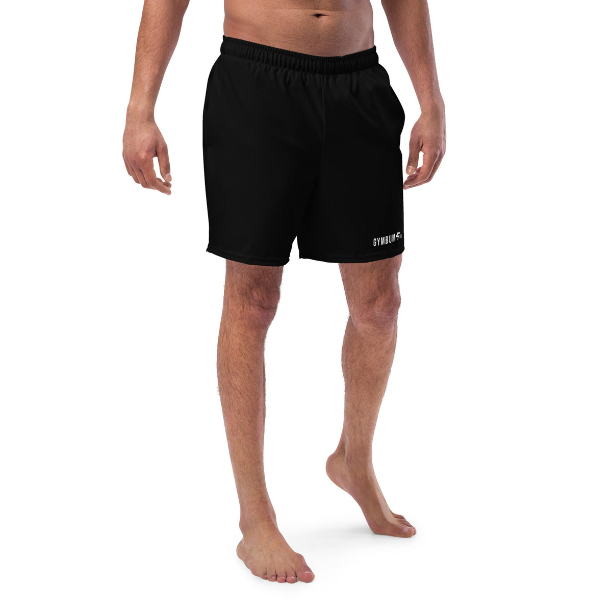 GymBumUK Jet Black Men's Swim Shorts