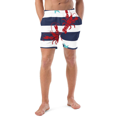 GymBumUK Navy Stripe Men's Swim Shorts
