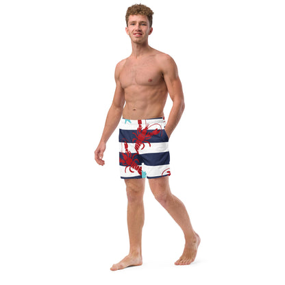 GymBumUK Navy Stripe Men's Swim Shorts