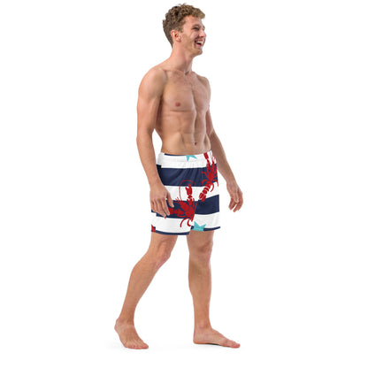 GymBumUK Navy Stripe Men's Swim Shorts