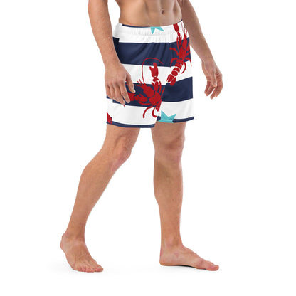 GymBumUK Navy Stripe Men's Swim Shorts
