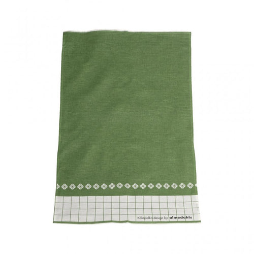 Almedahls Kökspolka Green/White Tea Towel