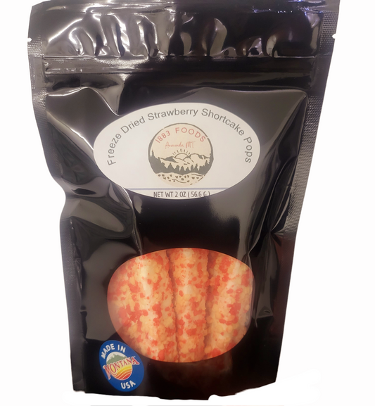 1883 Foods Freeze Dried Strawberry Shortcake Pops - 2 OZ 12 Pack