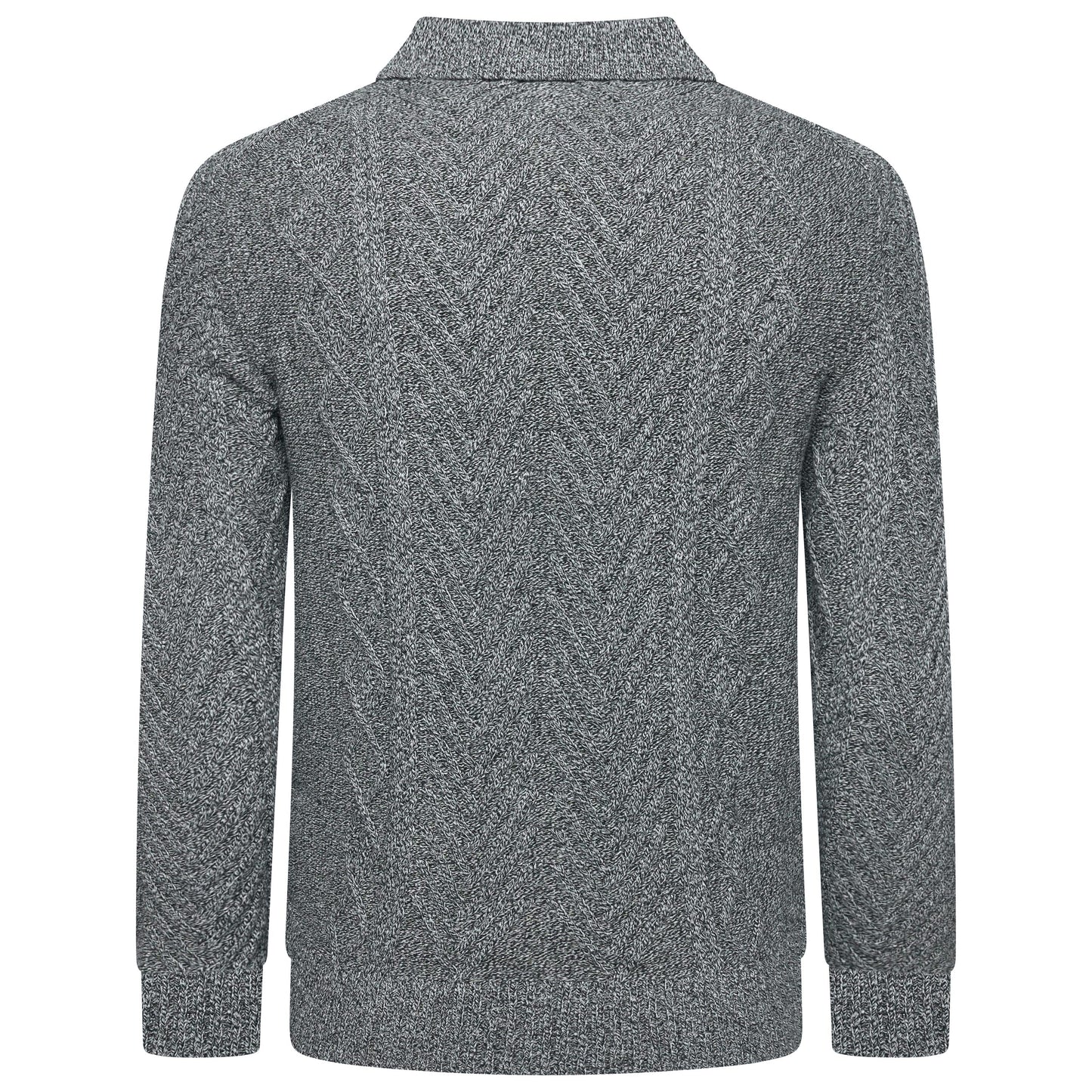 Crew Clothing Company Cable Knit Button Neck Jumper