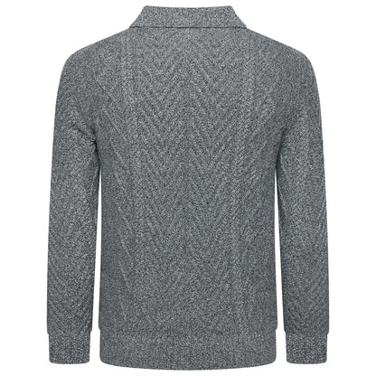 Crew Clothing Company Cable Knit Button Neck Jumper
