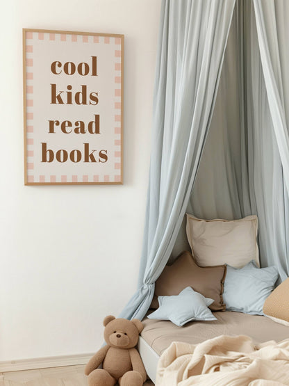 cool kids read books - Checkerboard Edition - Print