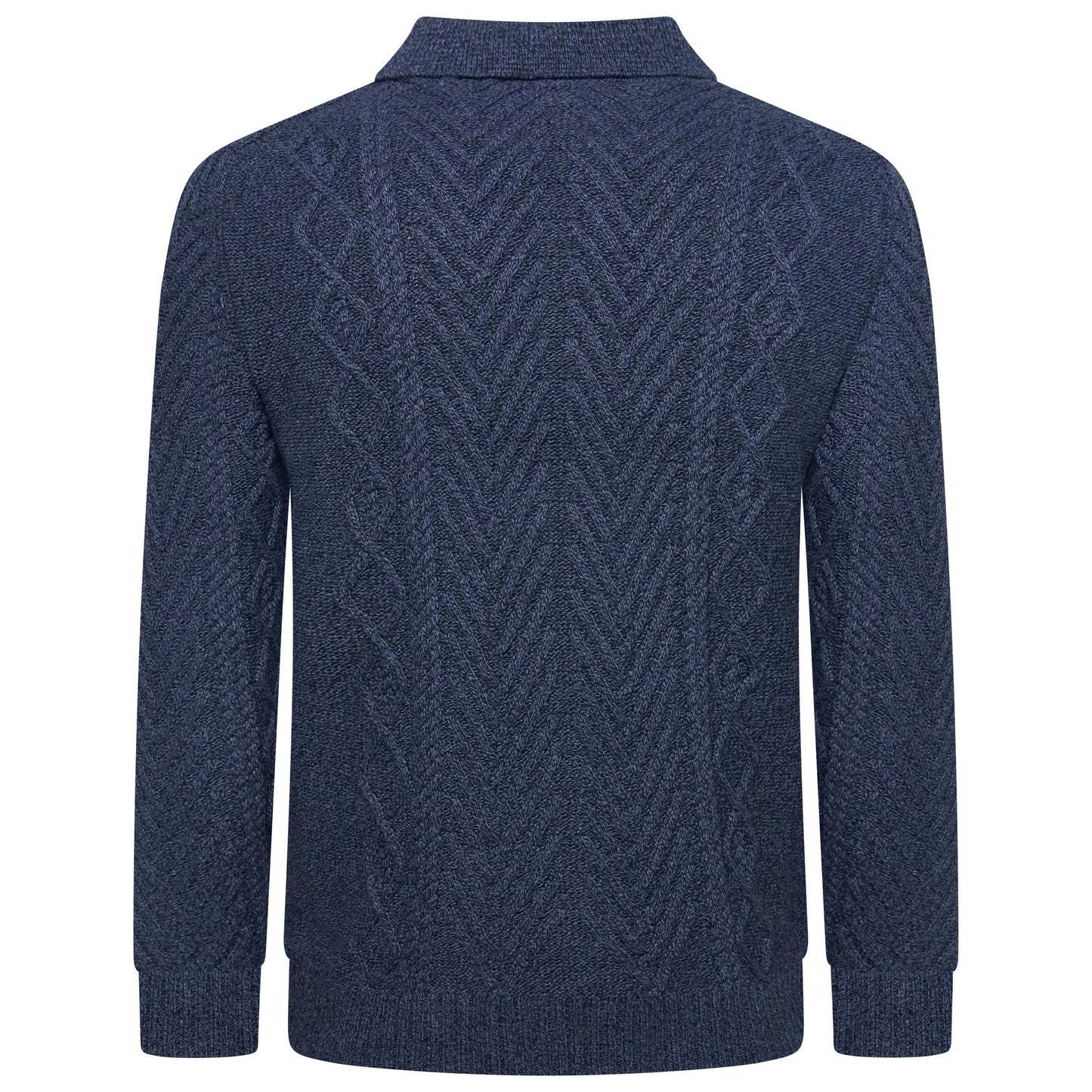 Crew Clothing Company Cable Knit Button Neck Jumper