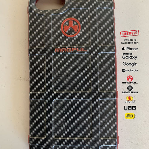 CLEARANCE - Magpul Industries Custom UV-Laser Printed Apple iPhone 6 iPhone 6s Only CARBON FIBER ON RED MAGPUL  EGO108