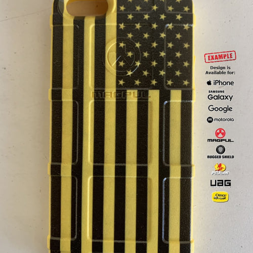 CLEARANCE - Magpul Industries Custom UV-Laser Printed Apple iPhone 5 iPhone 5S Only BLAG FLAG ON YELLOW BACKGROUND EGO120