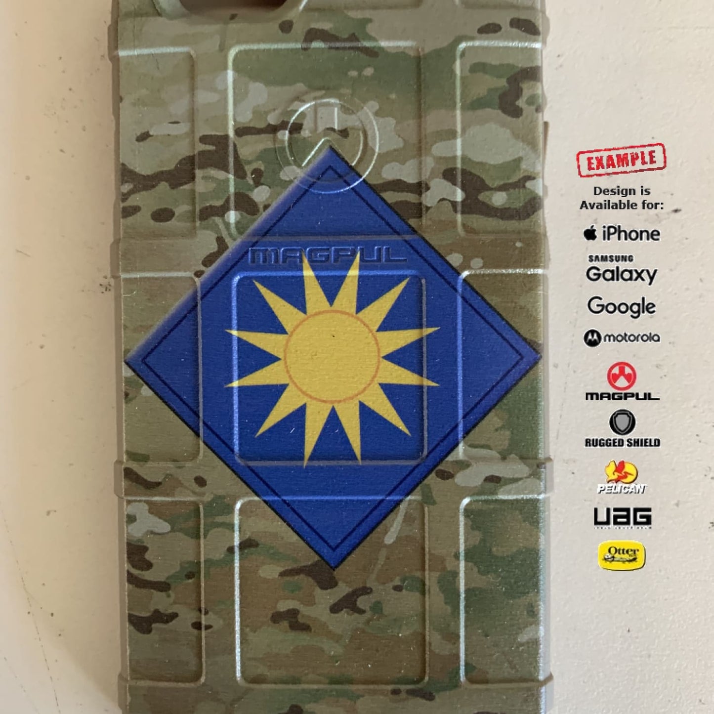 CLEARANCE - Magpul Industries Custom UV-Laser Printed MAG484 Apple iPhone 6/6s ONLY 40TH INFANTRY CAMO Custom Printed Phone Case EGO99
