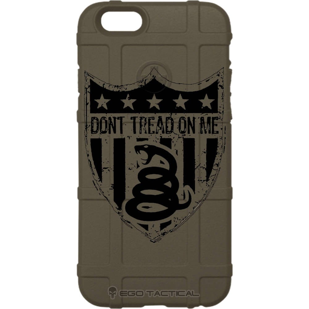 Don't Tread on Me Subdued Shield Custom Printed Case Design for Apple, Samsung, Google & Motorola Phone Models