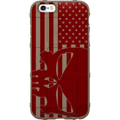 US American Flag Subdued Black Print Sideways Punisher Custom Printed Case Design for Apple, Samsung, Google & Motorola Phone Models