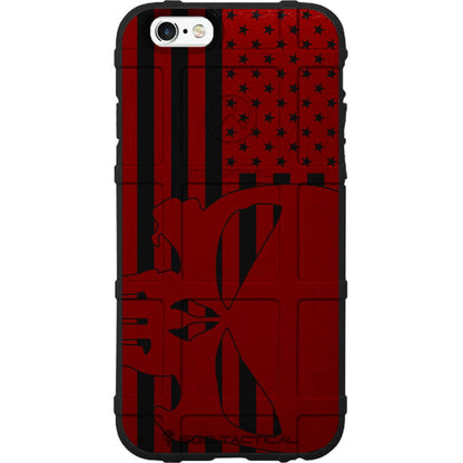 US American Flag Subdued Black Print Sideways Punisher Custom Printed Case Design for Apple, Samsung, Google & Motorola Phone Models