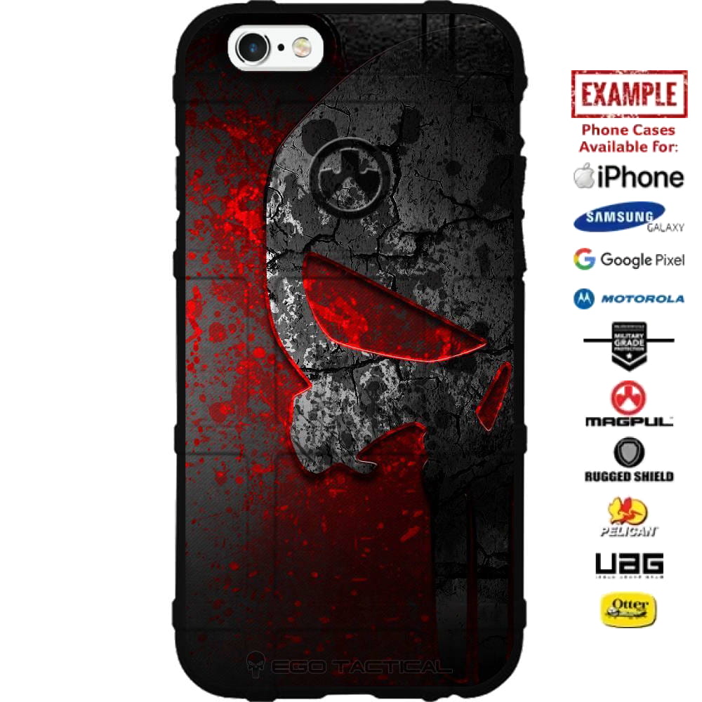 Bloody Grey Punisher Custom Printed Case Design for Apple, Samsung, Google & Motorola Phone Models